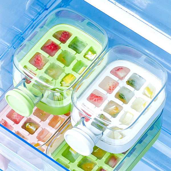Ortekor Chic Hydration | 2-in-1 Ice Cube Bottle with Space-Saving Design | Portable & Stylish for Refreshing Drinks