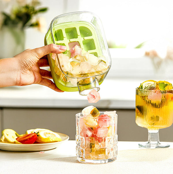 Ortekor Chic Hydration | 2-in-1 Ice Cube Bottle with Space-Saving Design | Portable & Stylish for Refreshing Drinks