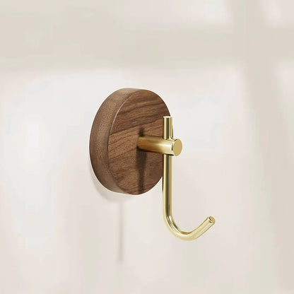 Chic Timber Coat Hooks for Wall - Self-Adhesive, Modern Design