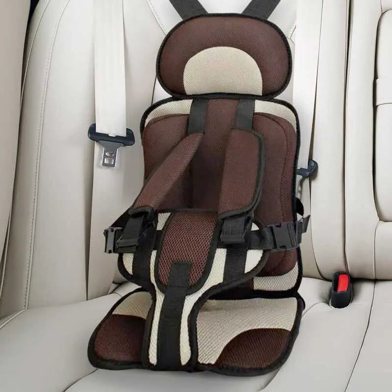 Portable Booster Seat with Safety Harness for Kids – Adjustable Travel Car Seat Cushion with Breathable Mesh and Soft Padding – Ages 0-12