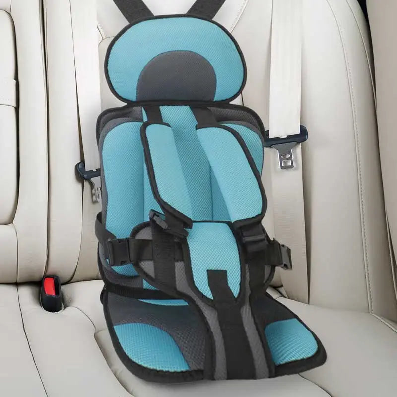 Portable Booster Seat with Safety Harness for Kids – Adjustable Travel Car Seat Cushion with Breathable Mesh and Soft Padding – Ages 0-12