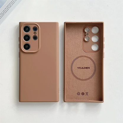 Premium Soft-Touch Silicone Phone Case for Samsung Galaxy S21-S26 | Shock-Absorbing Full-Body Protection | Wireless Charging Compatible