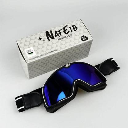 Classic Motorcycle Goggles | Retro Style with UV Protection | Durable Fit Over Glasses for Ultimate Comfort