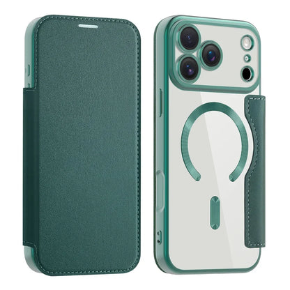 Transparent Card Holder iPhone Case with MagSafe Magnetic Wallet & RFID Protection for 12 13 14 15 16 17 Pro Max Air Plus