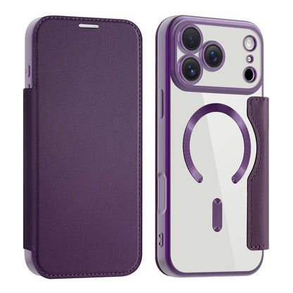 Transparent Card Holder iPhone Case with MagSafe Magnetic Wallet & RFID Protection for 12 13 14 15 16 17 Pro Max Air Plus