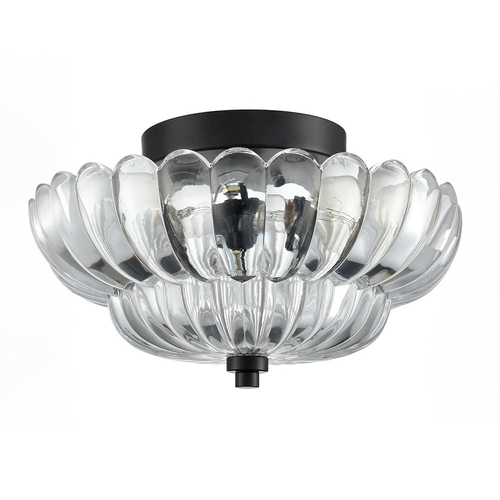 Amber Glass Flush Mount Ceiling Light Vintage Semi-Flush Fixture for Kitchen Bedroom Living Room Dining Room E27 12 in Retro Dome Shade