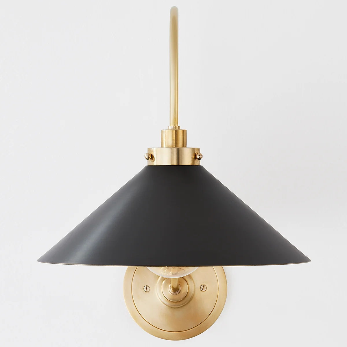 Hardwired Metal Wall Sconce with Downward Cone Shade E26 E27 Socket for Hallway Bedroom Living Room Indoor Lighting Fixture