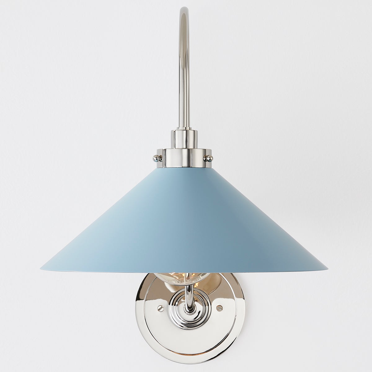 Hardwired Metal Wall Sconce with Downward Cone Shade E26 E27 Socket for Hallway Bedroom Living Room Indoor Lighting Fixture