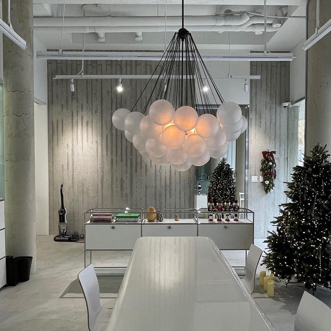 Hanging Ceiling Light Multi-Globe Frosted Glass Fixture Gold Black Chrome for Dining Room Kitchen Island Entryway Indoor Chandelier Adjustab