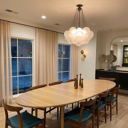 Hanging Ceiling Light Multi-Globe Frosted Glass Fixture Gold Black Chrome for Dining Room Kitchen Island Entryway Indoor Chandelier Adjustab