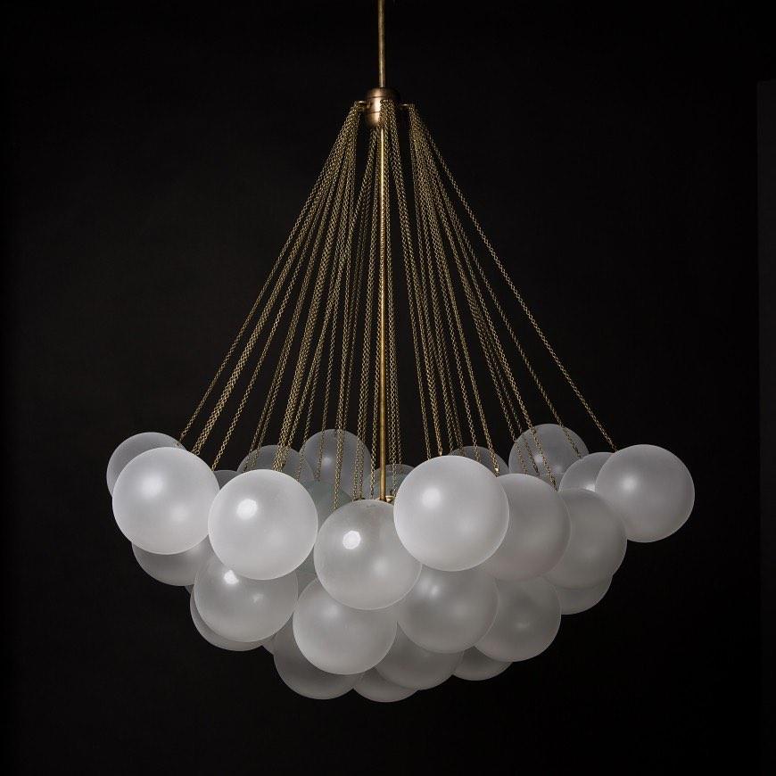 Bubble Pendant Light Multi-Globe Adjustable Ceiling Fixture Gold Black Chrome for Dining Room Living Room Foyer 19-73 Lights