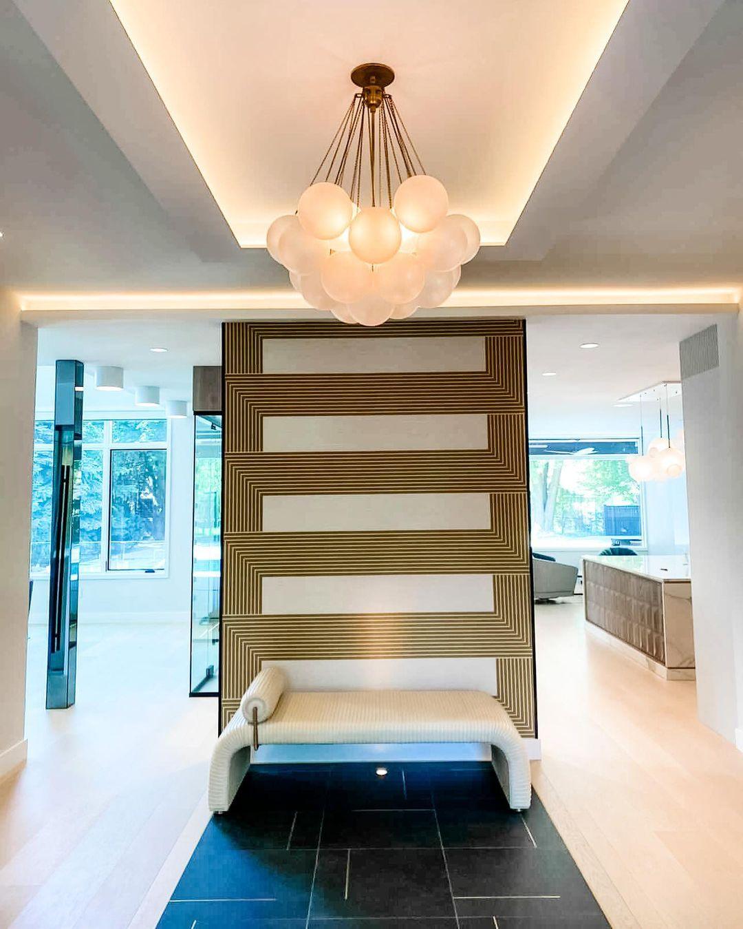 Bubble Pendant Light Multi-Globe Adjustable Ceiling Fixture Gold Black Chrome for Dining Room Living Room Foyer 19-73 Lights