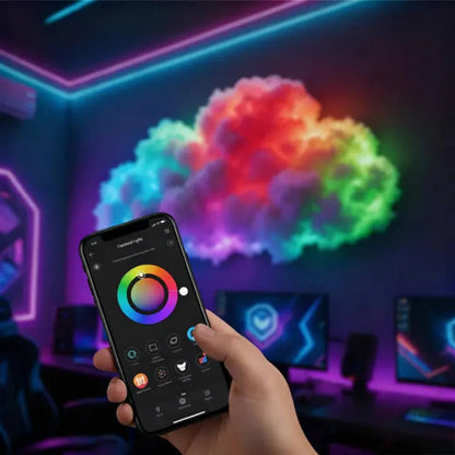 Cloud Mood Lamp | App-Controlled RGB LED Light with Customizable Design | 200 cm Relaxing Ambience