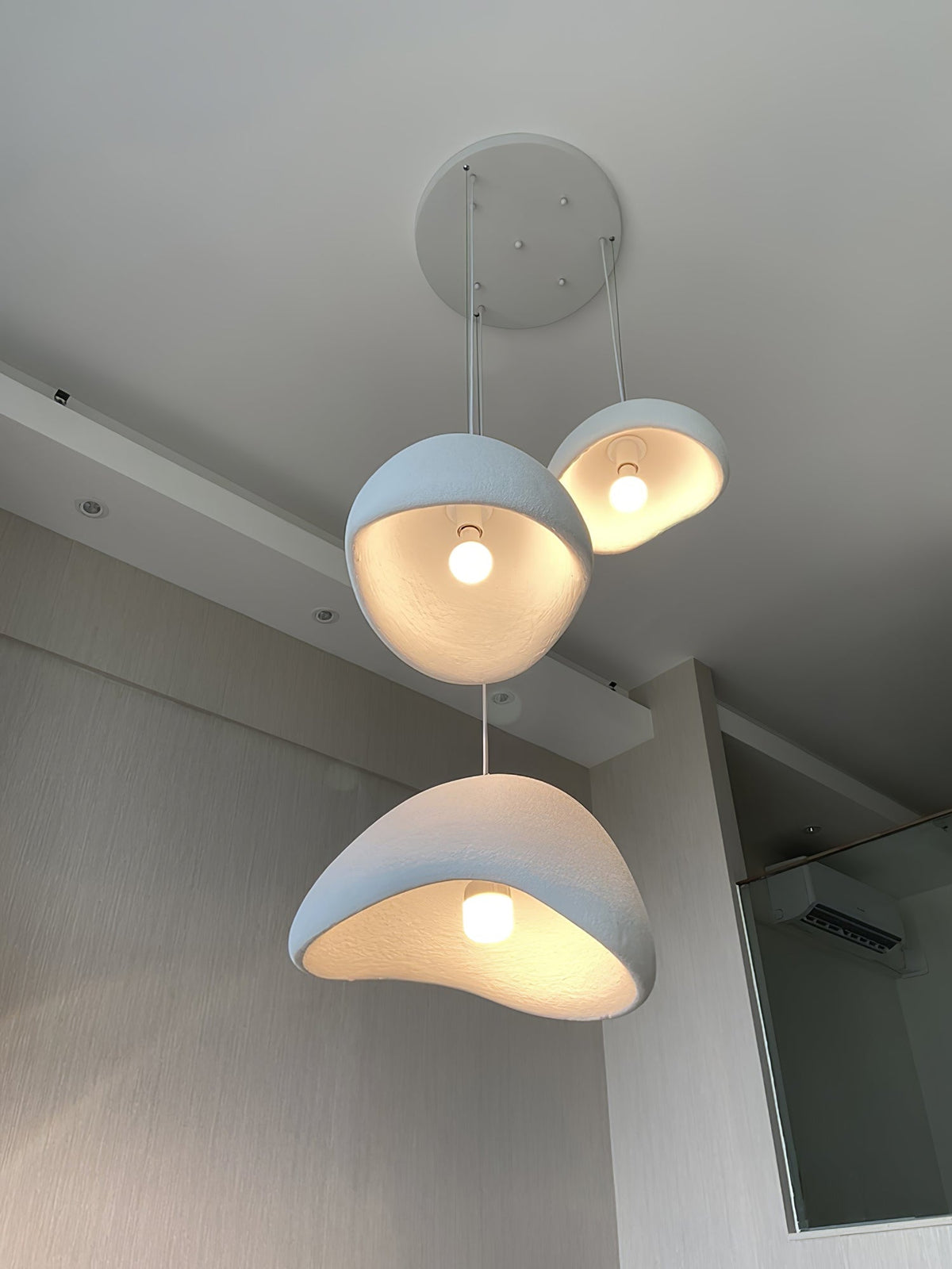Cloud Pendant Lamp Dimmable LED Overhead Fixture Dining Room Bedroom Living Room Nursery Den Soft Glow Suspended Lighting E26 Bulb Base 12-4