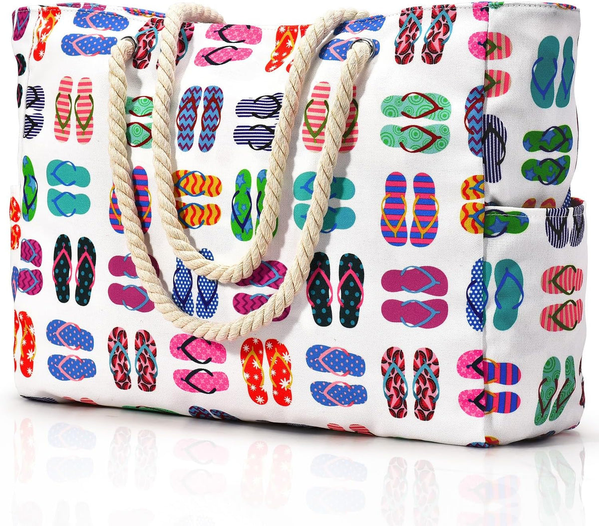 Coastal Companion | Oversized Waterproof Beach Tote with Multiple Pockets | Lightweight Design for Ultimate Convenience