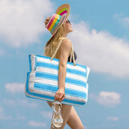 Coastal Companion | Oversized Waterproof Beach Tote with Multiple Pockets | Lightweight Design for Ultimate Convenience