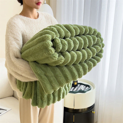 Plush Faux Fur Throw Blanket for Couch Bed Sofa Lightweight Warm Cozy Home Decor Living Room Bedroom Furniture Accent Textiles