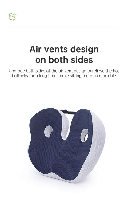 ComfortFlex | Ergonomic Seat Cushion with Memory Foam for Pressure Relief | Ideal for Office and Home Use