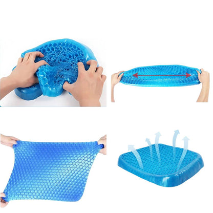 Pressure-Relieving Gel Seat Cushion for Coccyx | Chair Pad for Office, Car, Wheelchair | Orthopedic Support for Lower Back