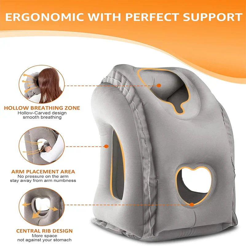 ComfortRest | Ergonomic Travel Pillow for Neck & Head with 45° Angle Support | Compact Design for Ultimate Comfort