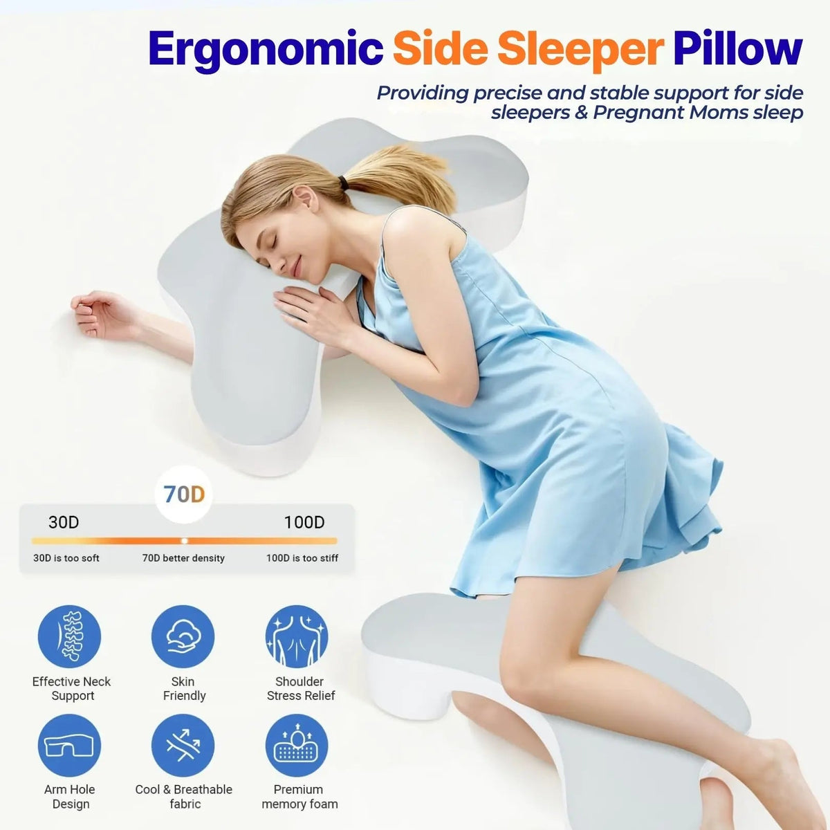 Ortekor Comfort Haven | Backrest Pillow with Arms for Ultimate Support | Plush Design for Reading and Relaxing