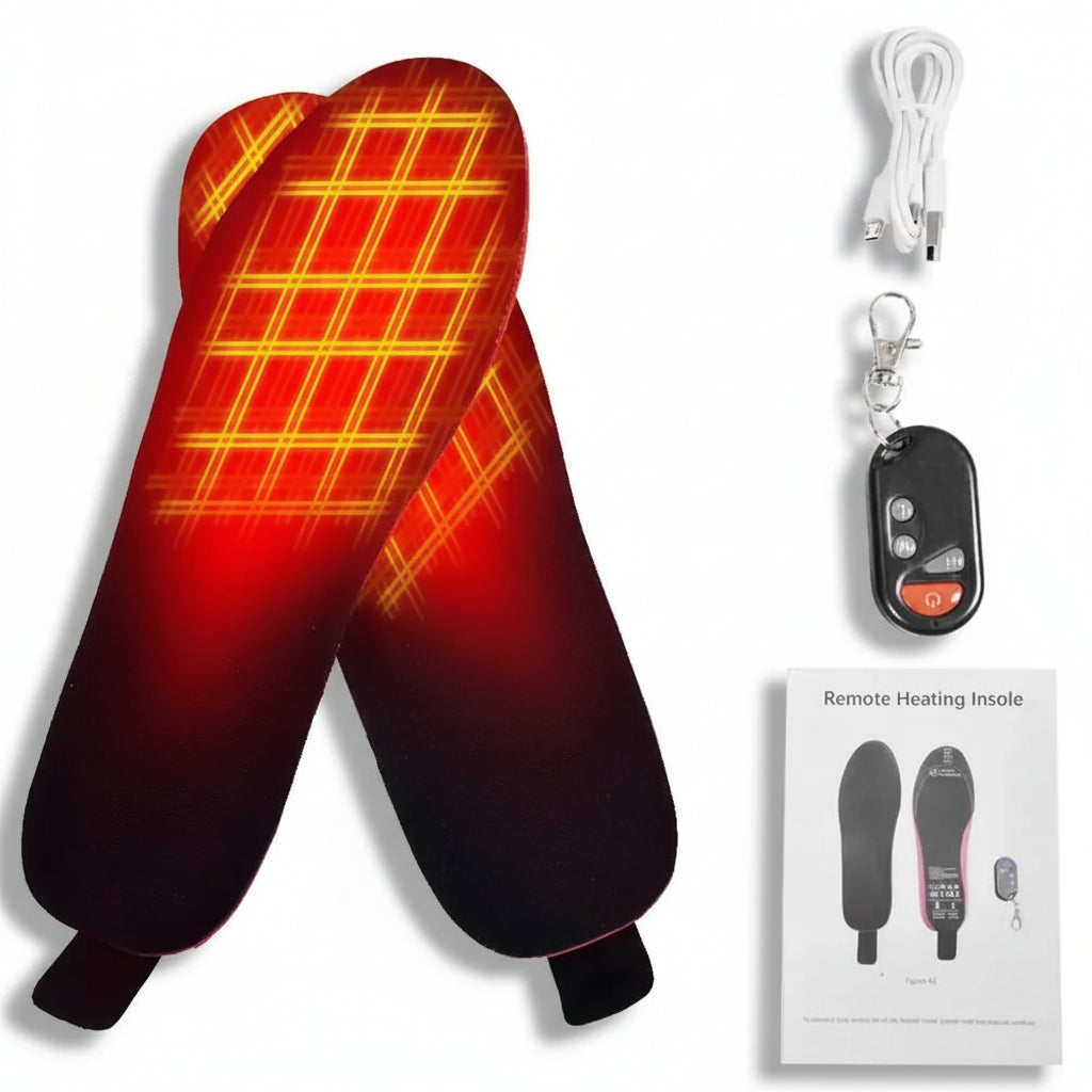 Comfort Heat | Rechargeable Heated Insoles with Wireless Remote Control | Custom Fit for Winter Warmth