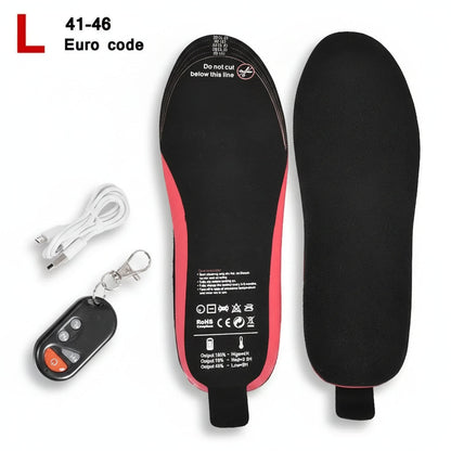 Comfort Heat | Rechargeable Heated Insoles with Wireless Remote Control | Custom Fit for Winter Warmth