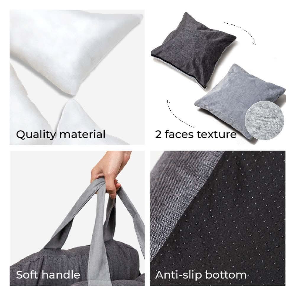 Comfort Pet | Dog Seat Bed with Adjustable Safety Belts & Non-Slip Base | Ideal for Travel and Home Use