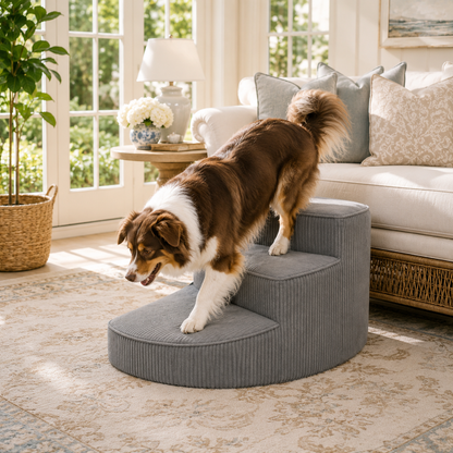 Dog Bed Steps, Foam Dog Stairs for Bed and Couch, Non Slip Dog Steps for Small Dogs, Pet Stairs with Washable Cover