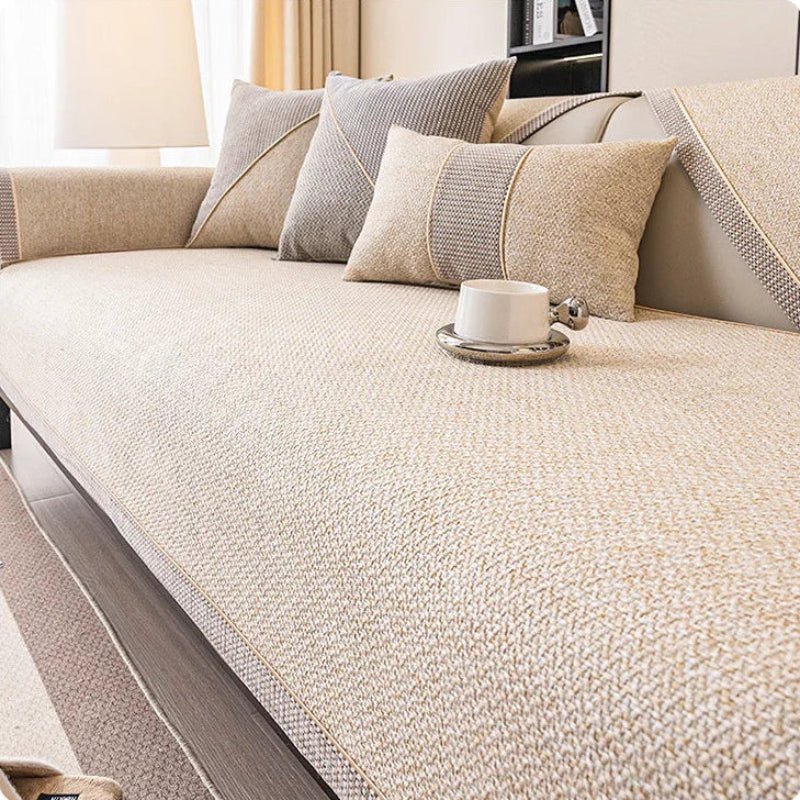 Ortekor Comfort Weave | Sofa Cover with Non-Slip Backing & Custom Fit | All-Season Protection for Ultimate Comfort