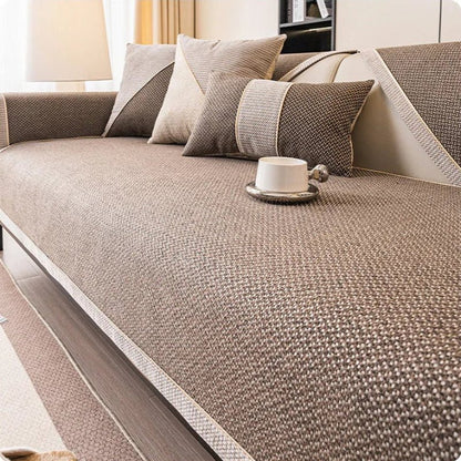 Ortekor Comfort Weave | Sofa Cover with Non-Slip Backing & Custom Fit | All-Season Protection for Ultimate Comfort