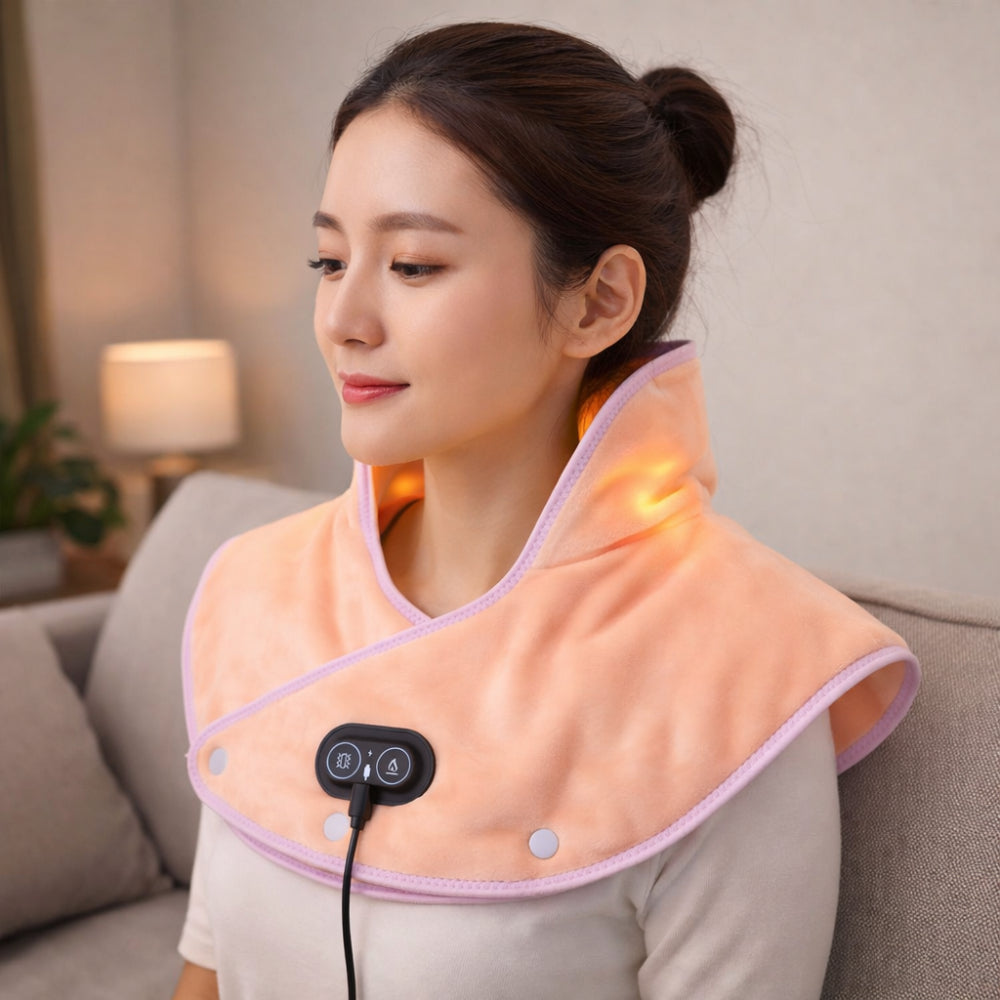 Comfort Wrap | Electric Neck Heating Pad with Vibration Massage | Versatile Relief for Neck and Shoulders