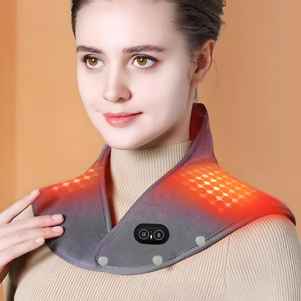 Comfort Wrap | Electric Neck Heating Pad with Vibration Massage | Versatile Relief for Neck and Shoulders