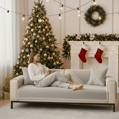 All-Season Non-Slip Cotton-Linen Sofa Cover – Breathable Design
