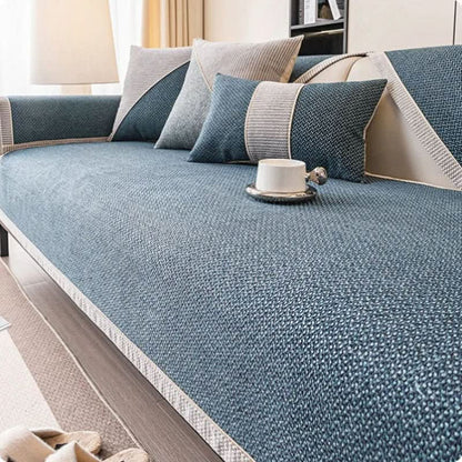 All-Season Non-Slip Cotton-Linen Sofa Cover – Breathable Design