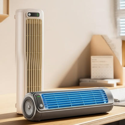 Personal Cooling Tower Fan Rechargeable USB Desk Fan Whisper-Quiet Evaporative Air Cooler 3 Speeds for Bedroom Office Travel Small Spaces