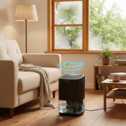 Compact Portable Dehumidifier with Night Light & Air Filter | Ideal for Small Rooms & Clean Air Quality