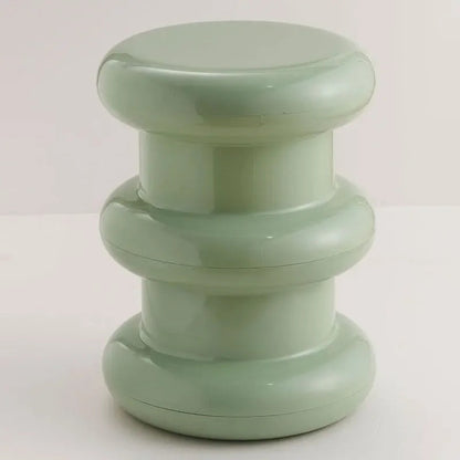 Compact Scandinavian Side Table and Stool – Multifunctional Plastic Design for Bedroom and Living Room