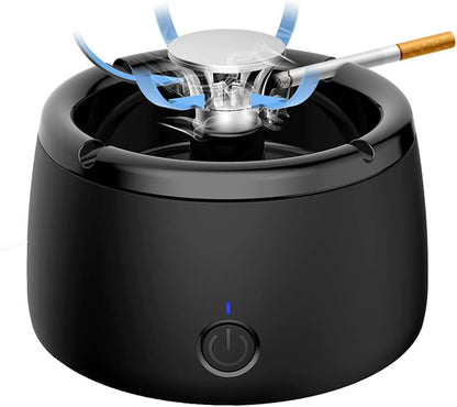 Smokeless Ashtray with Fan and Triple Filter, Cigarette Ashtray for Home and Office, USB Tabletop Smoking Accessory