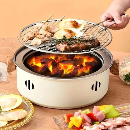 EMBERLIVA – Compact Tabletop BBQ Grill for Outdoor Cooking