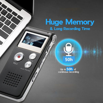 Compact Voice Recorder | Voice Activated Audio Recorder with High-Quality Capture | Portable Device for Efficient Sound Recording