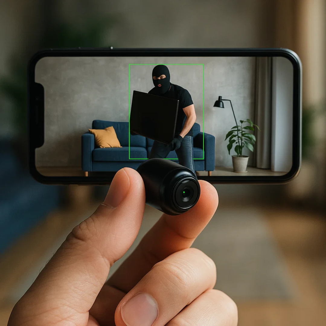 Compact Wireless Security Camera System with 1080P Video & Night Vision | Discreet Indoor Monitoring for Enhanced Home Security