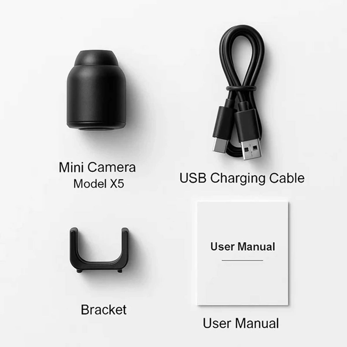 Compact Wireless Security Camera System with 1080P Video & Night Vision | Discreet Indoor Monitoring for Enhanced Home Security