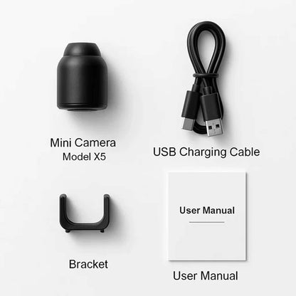 Compact Wireless Security Camera System with 1080P Video & Night Vision | Discreet Indoor Monitoring for Enhanced Home Security