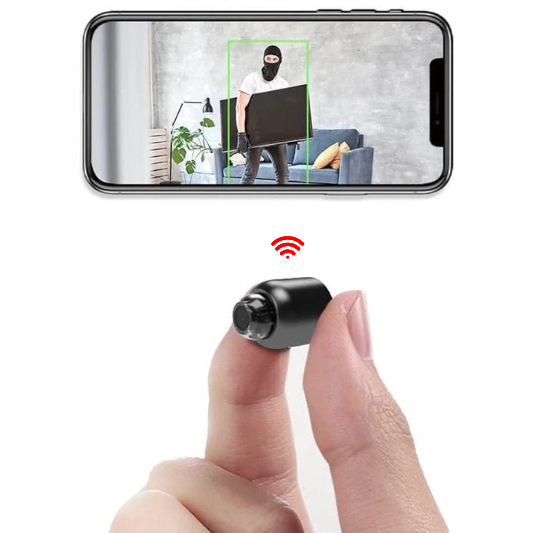 Compact Wireless Security Camera System with 1080P Video & Night Vision | Discreet Indoor Monitoring for Enhanced Home Security
