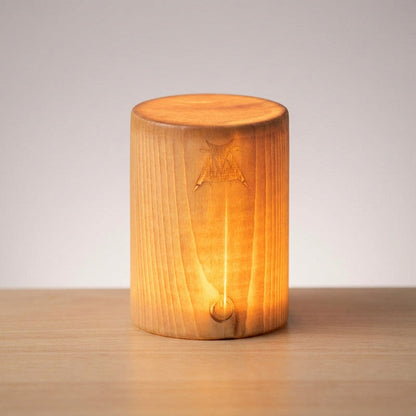 Rechargeable LED Desk Lamp Wood Finish Touch Dimming Portable Wireless Night Light for Bedroom Living Room Office Reading Mood Lighting Mini