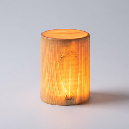 Rechargeable LED Desk Lamp Wood Finish Touch Dimming Portable Wireless Night Light for Bedroom Living Room Office Reading Mood Lighting Mini