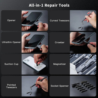 Complete DIY Tool Kit | 181-Piece Electric Screwdriver Set with Ergonomic Handle | Rechargeable Battery for Effortless Repairs