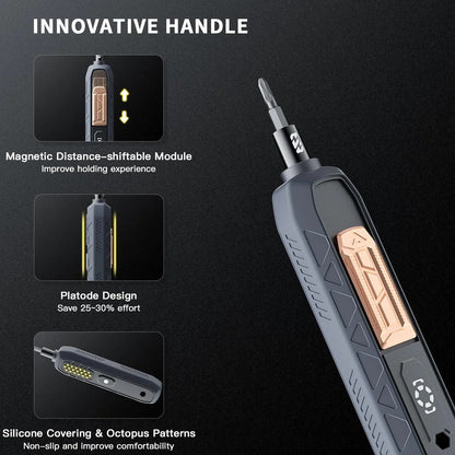Complete DIY Tool Kit | 181-Piece Electric Screwdriver Set with Ergonomic Handle | Rechargeable Battery for Effortless Repairs