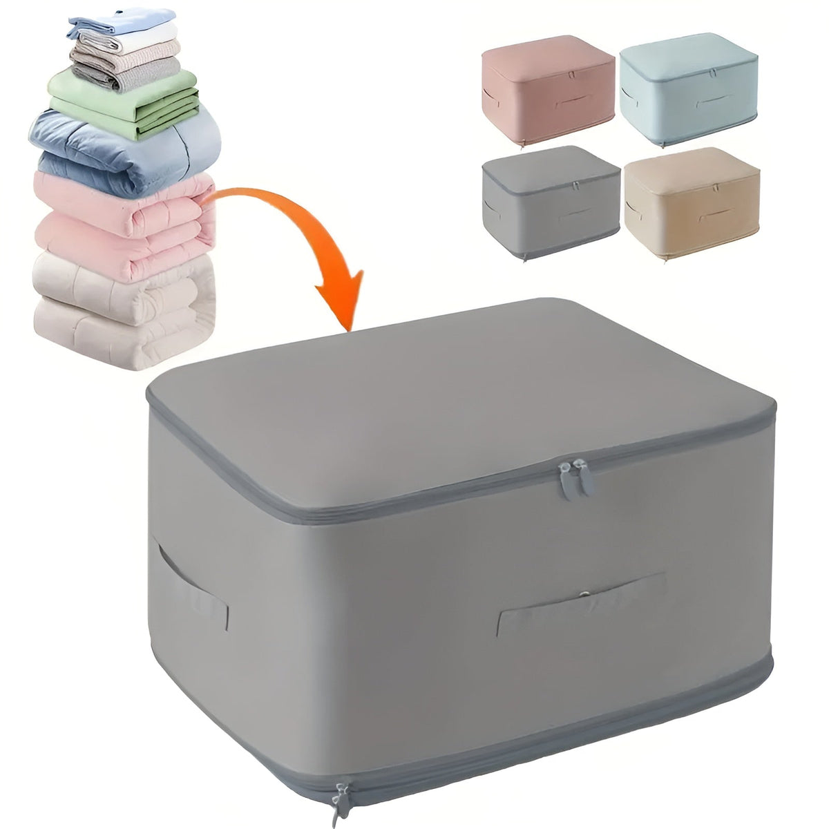 Vacuum-Seal Closet Bags for Blankets, Comforters & Winter Clothes – Zip-Lock Space Saver Organizer for Bedroom Storage, Linen Closet